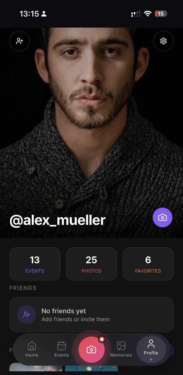 Profile page